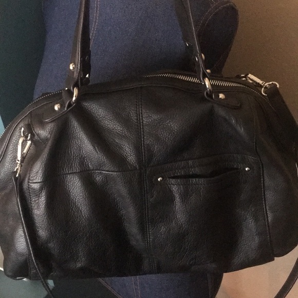 B. Makowsky | Black Leather Hand Bag - Picture 4 of 8